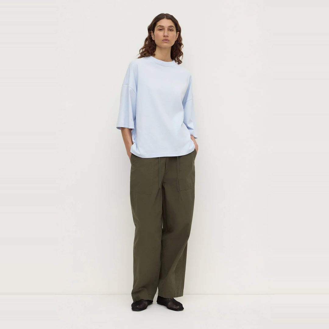 Max Cotton Oversized Tee | Powder Blue