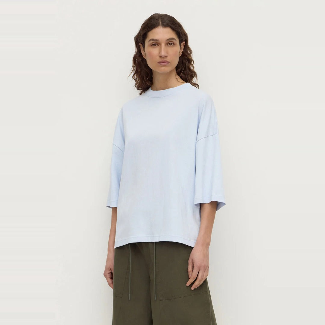 Max Cotton Oversized Tee | Powder Blue