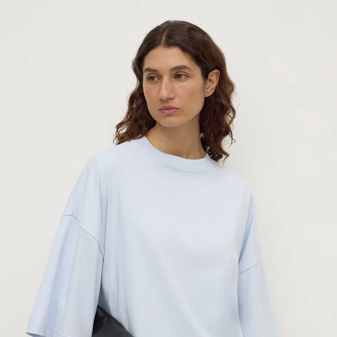 Max Cotton Oversized Tee | Powder Blue