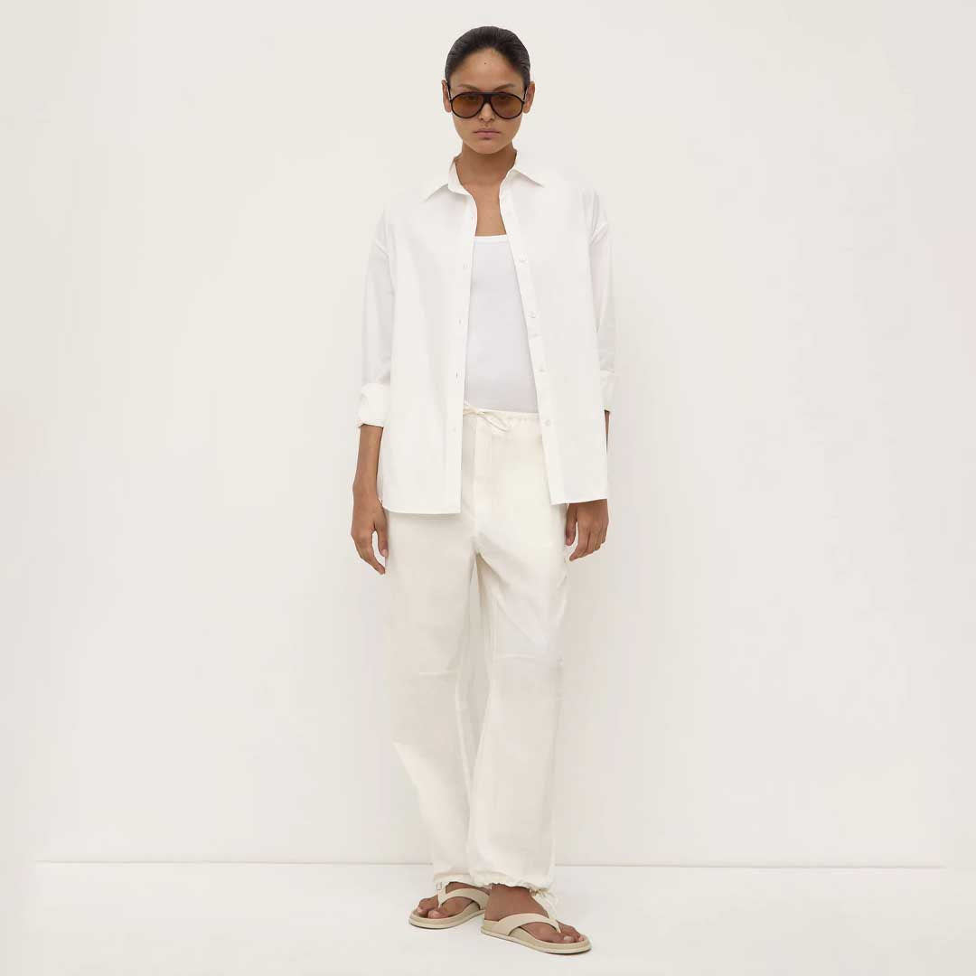Rooney Poplin Pant | White
