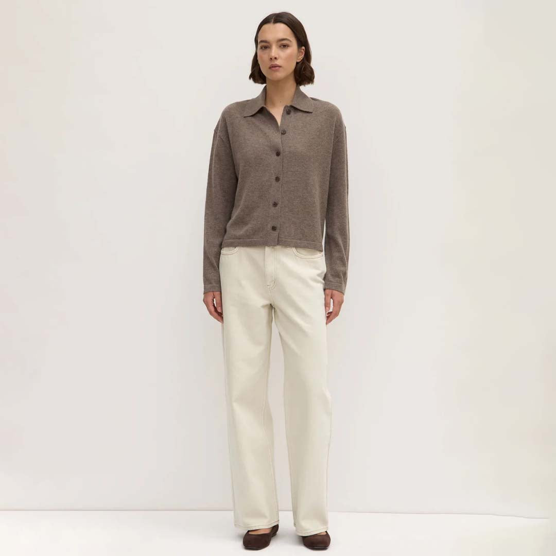 WOOL CASHMERE KNIT CARDIGAN | SABLE