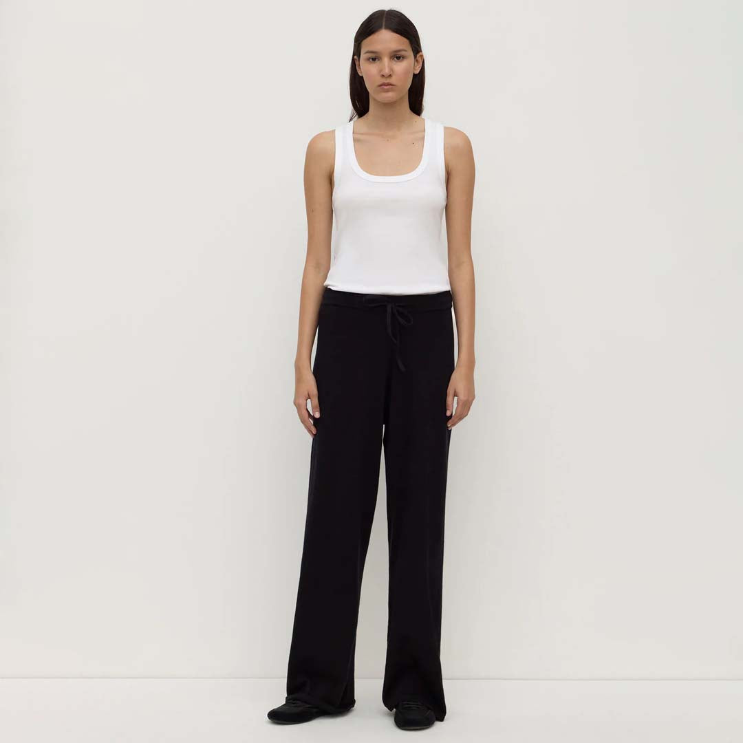 Cotton Cashmere Lounge Pant | Black