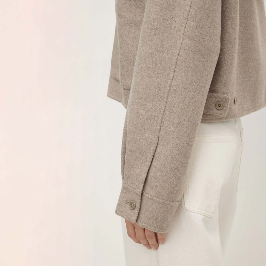 Dallas Wool Jacket | Pebble