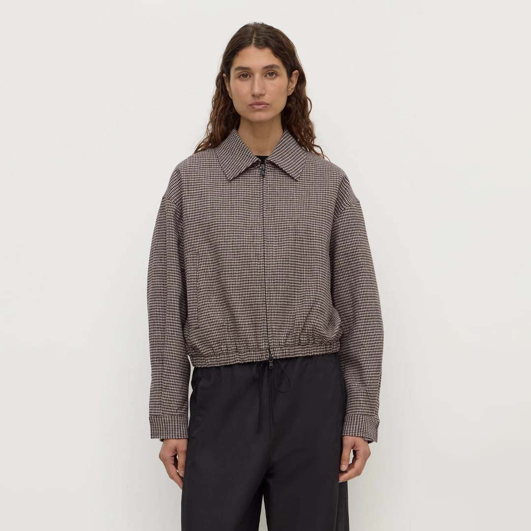 Solana Wool Jacket | Brown Black Check