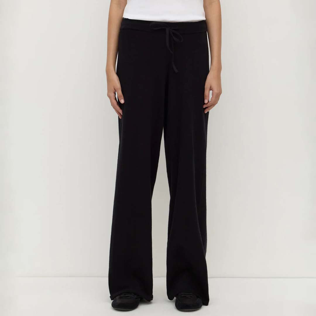 Cotton Cashmere Lounge Pant | Black