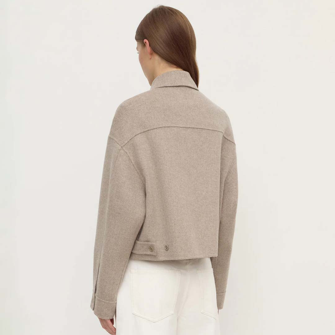 Dallas Wool Jacket | Pebble