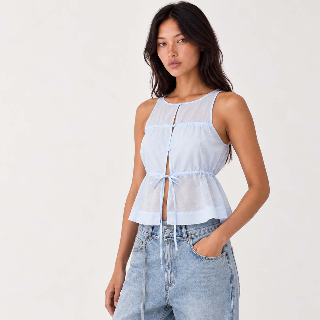 Suzie Top | Powder Blue