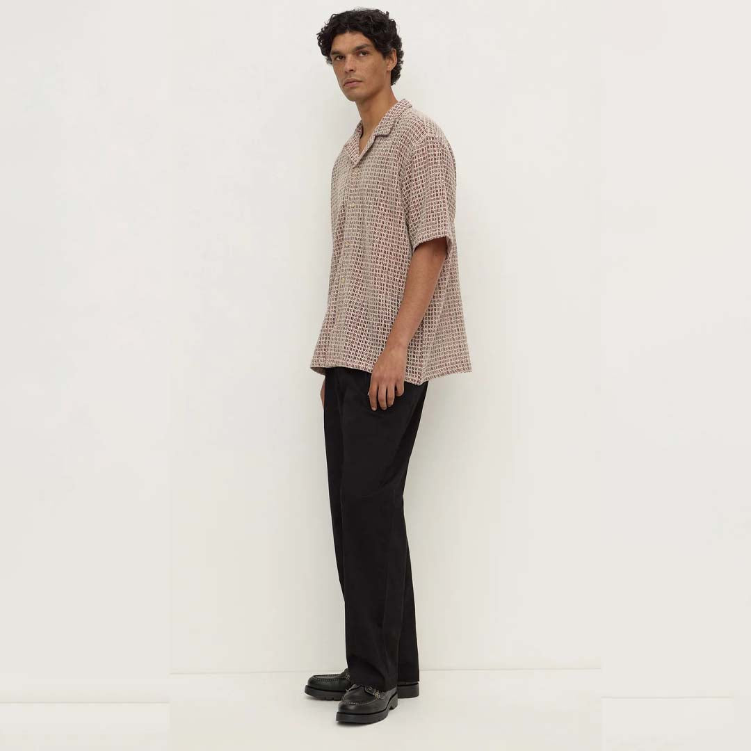 Watson Shirt | Cream Burgundy