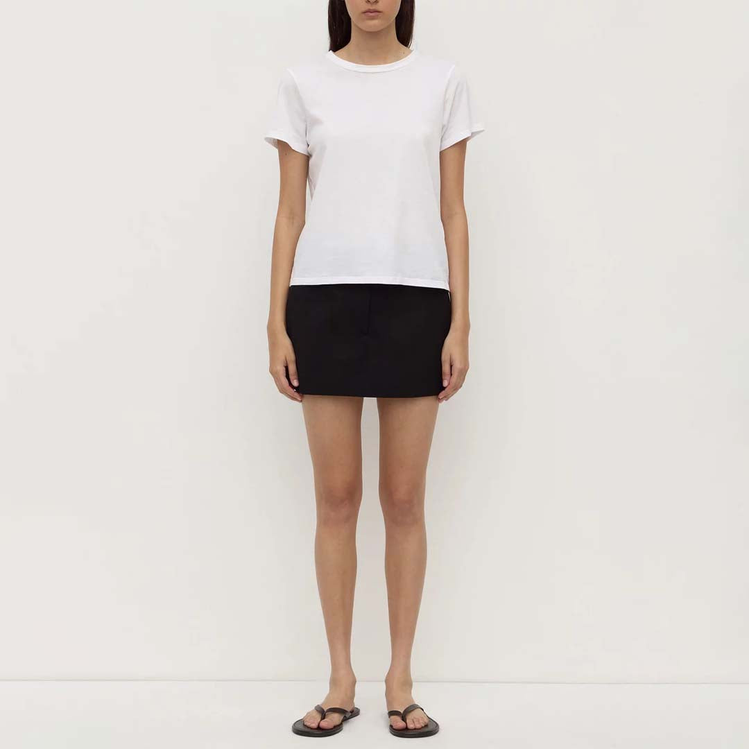 Anika Wool Mini Skirt | Black