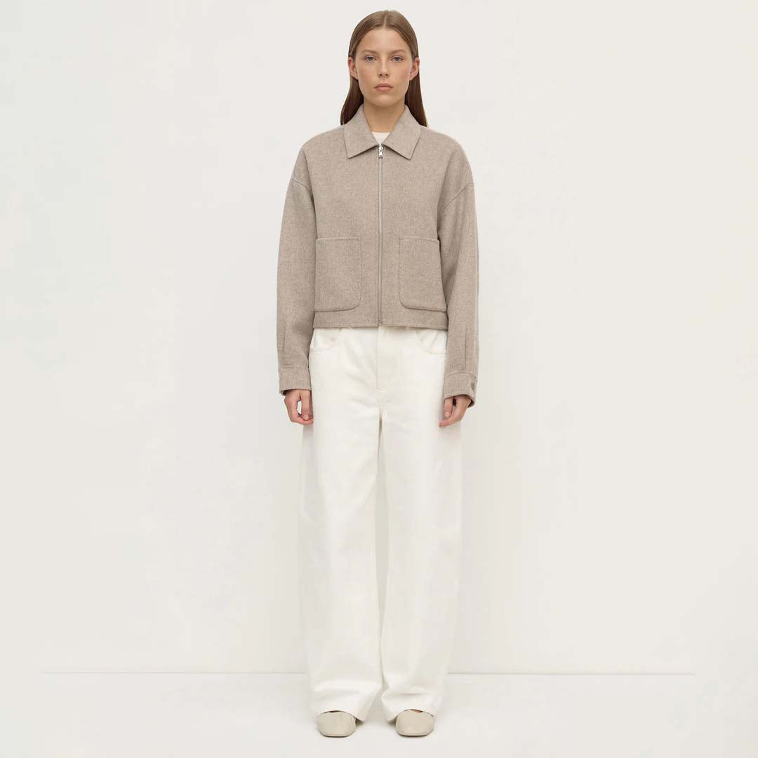 Dallas Wool Jacket | Pebble