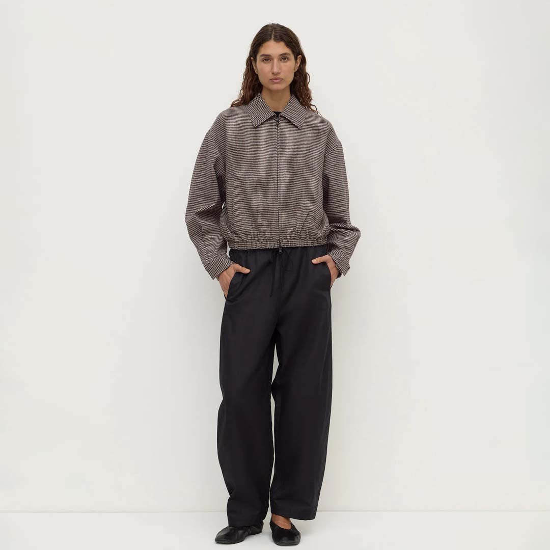 Solana Wool Jacket | Brown Black Check