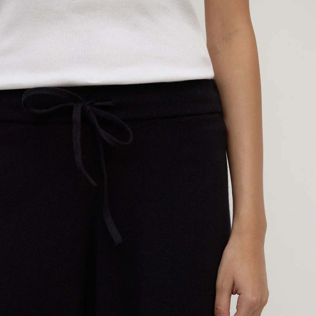 Cotton Cashmere Lounge Pant | Black