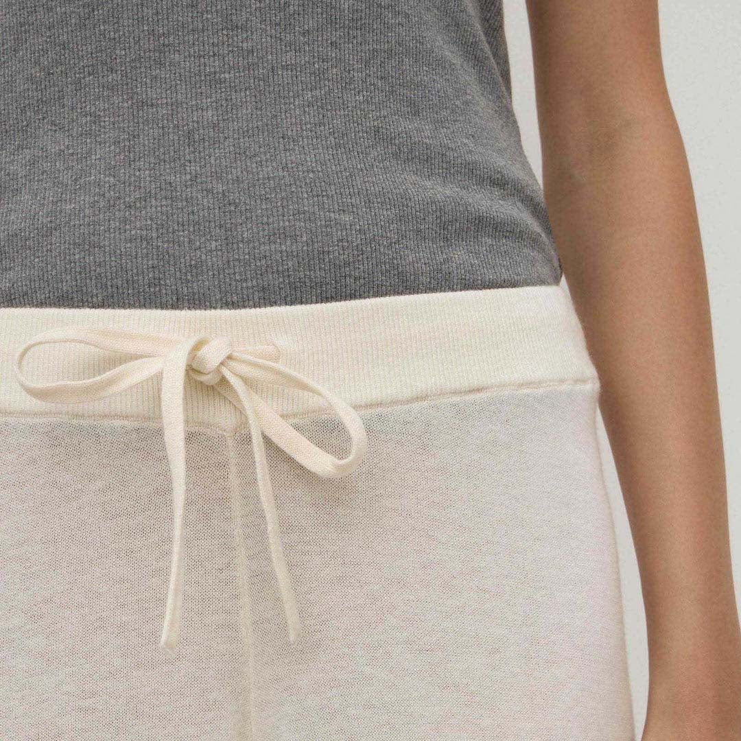Cotton Cashmere Lounge Pant | Cream