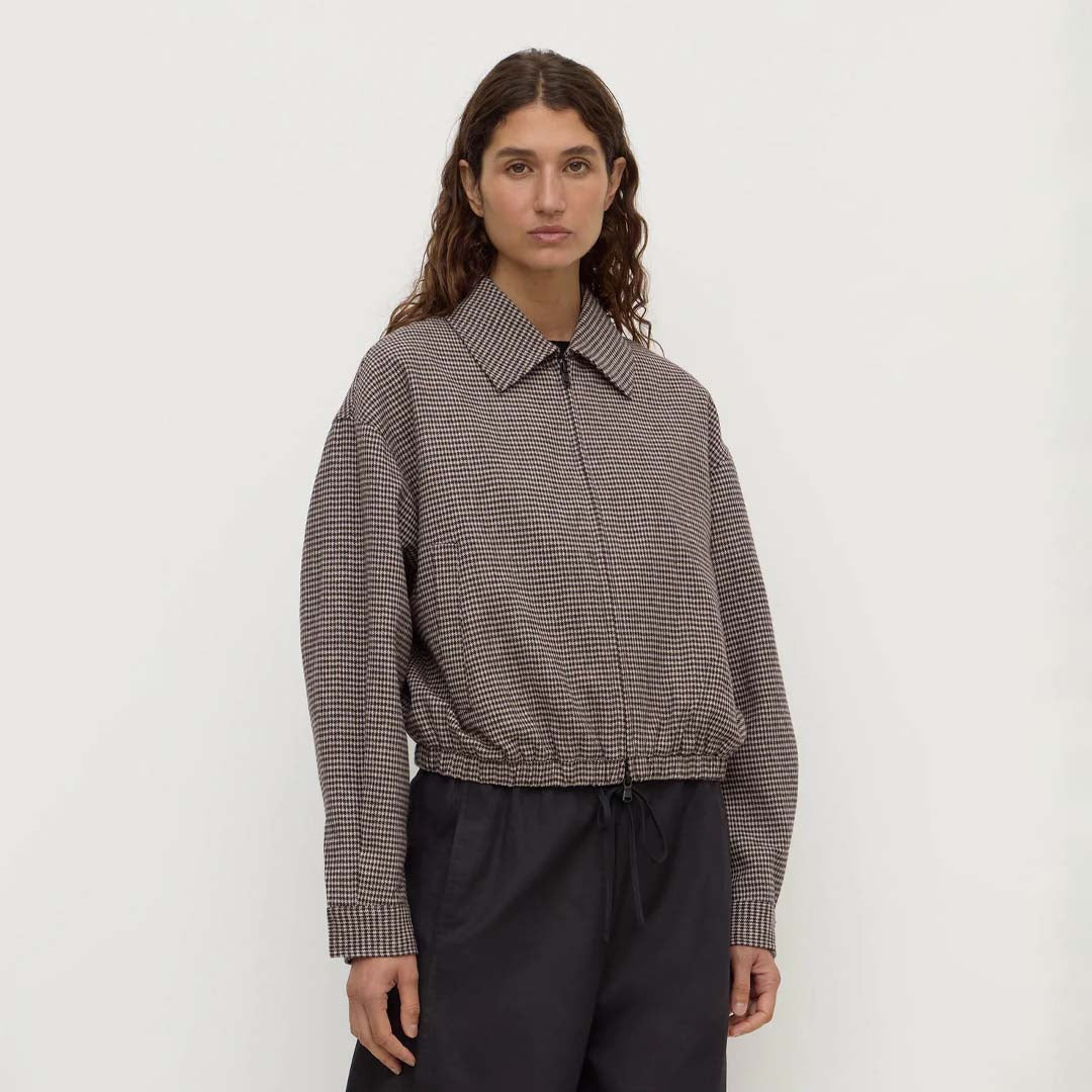 Solana Wool Jacket | Brown Black Check