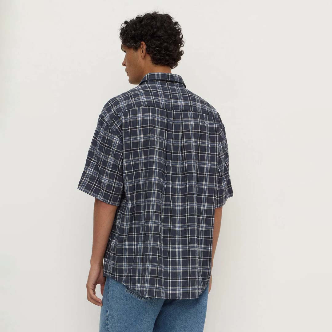 Tane Check Shirt | True Navy