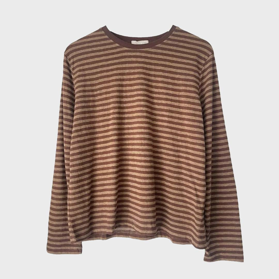 Athena Stripe Basic | Brown Stripe