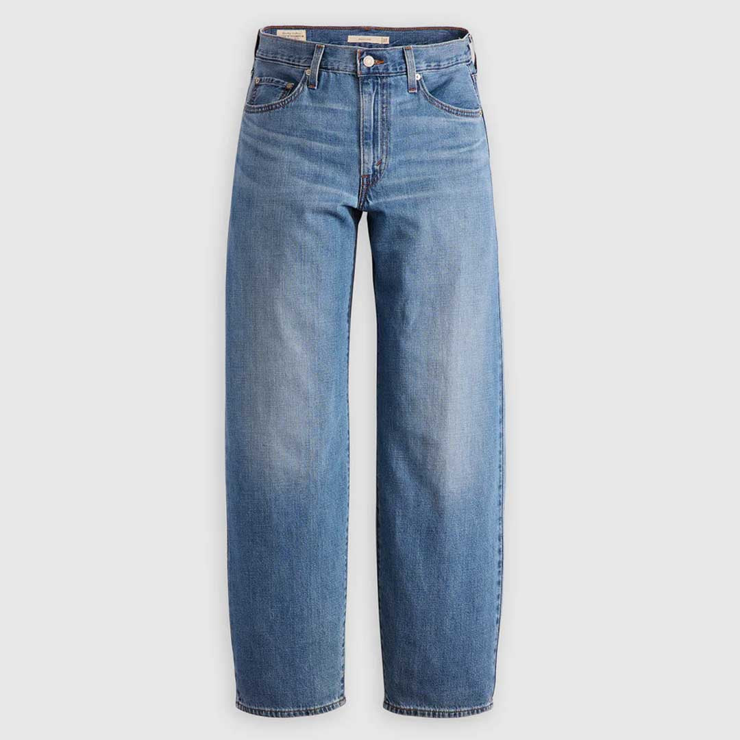Baggy Dad Jeans | Heavy Check Blue