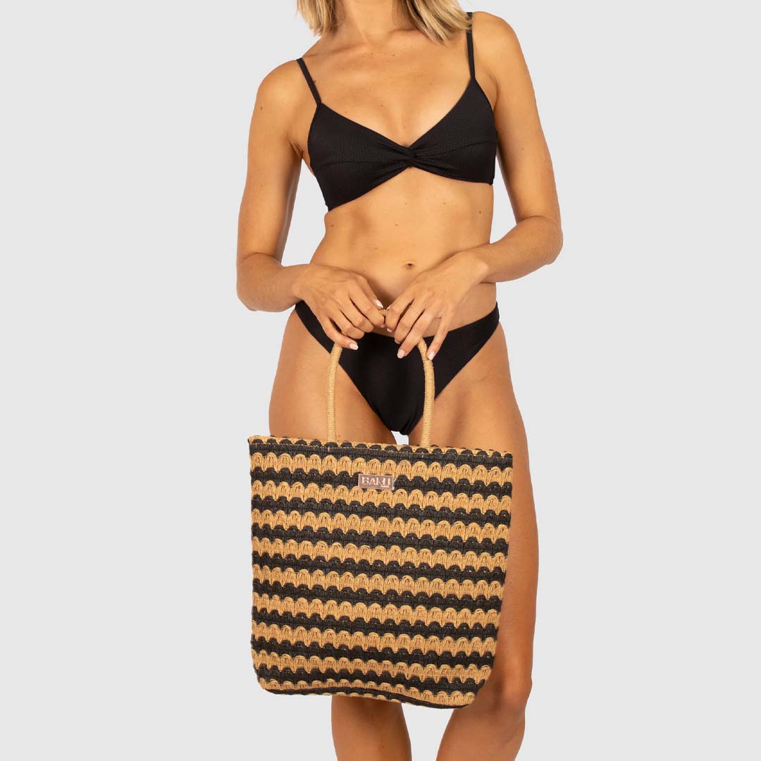 BAKU STRIPED TOTE | NATURAL