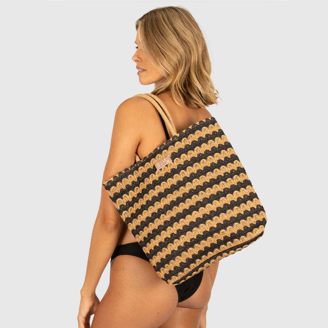 BAKU STRIPED TOTE | NATURAL
