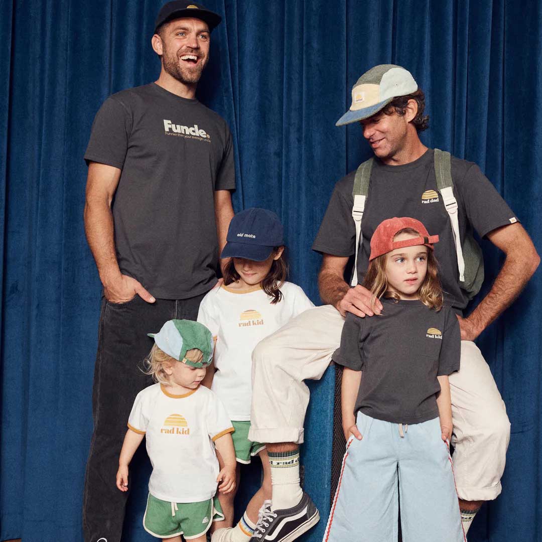 Old Mate Kids Washed Baseball Cap | Navy