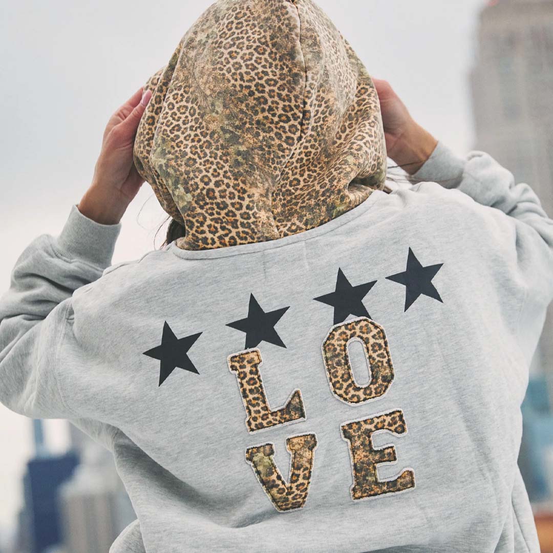 Be Happy Hoodie | Leopard