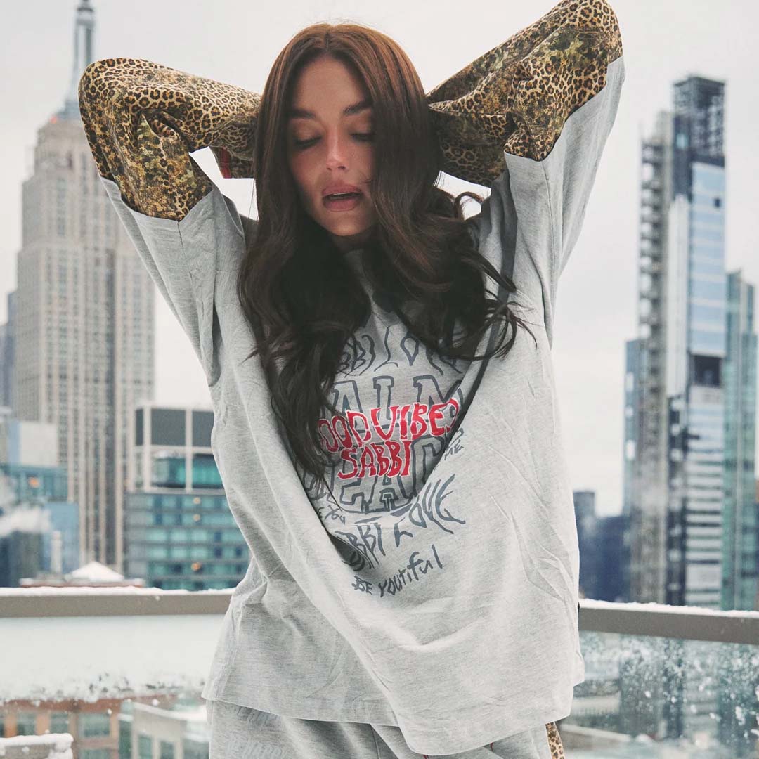 Be Happy Long Sleeve Tee | Leopard