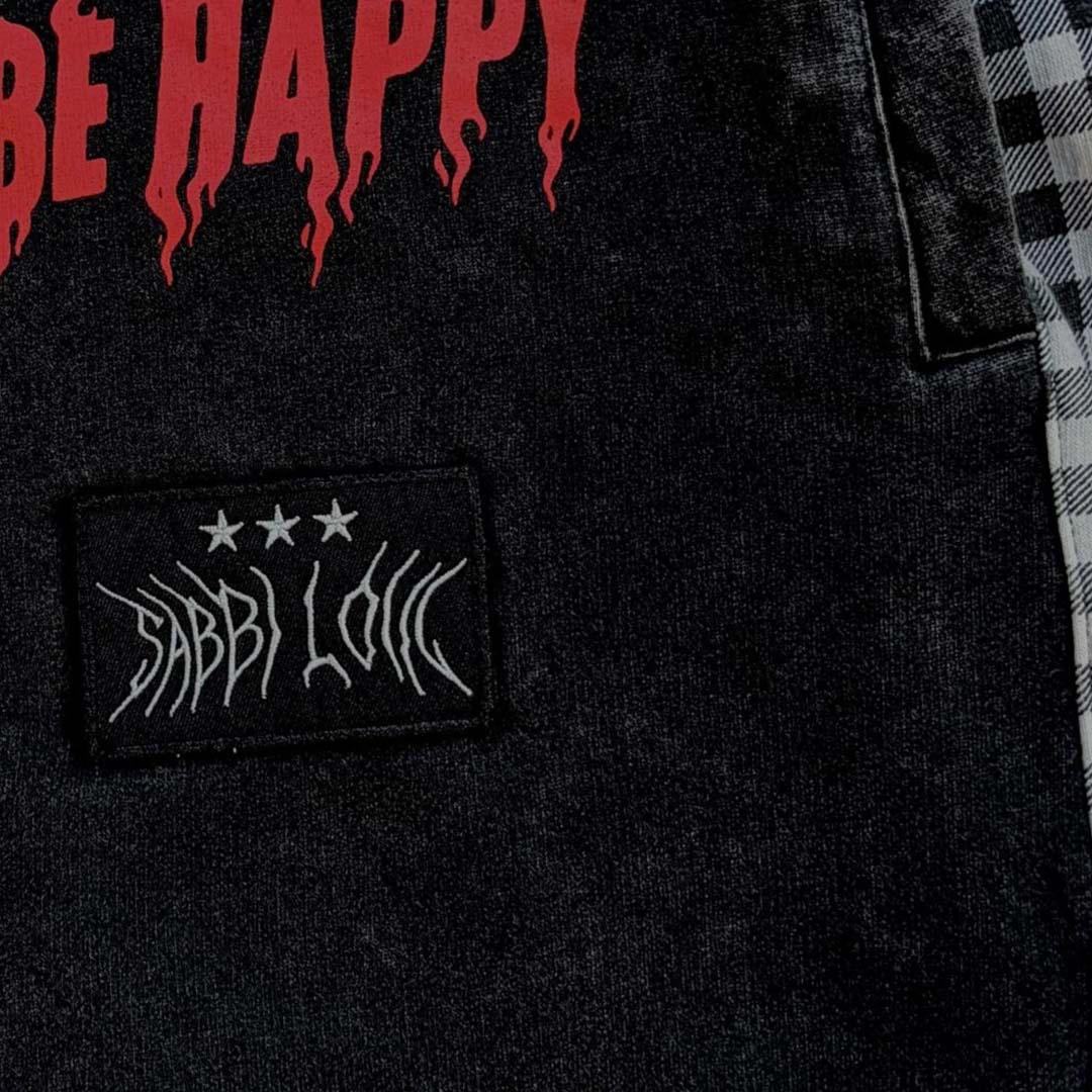 Be Happy Wide Leg Sweat Pants | Gingham