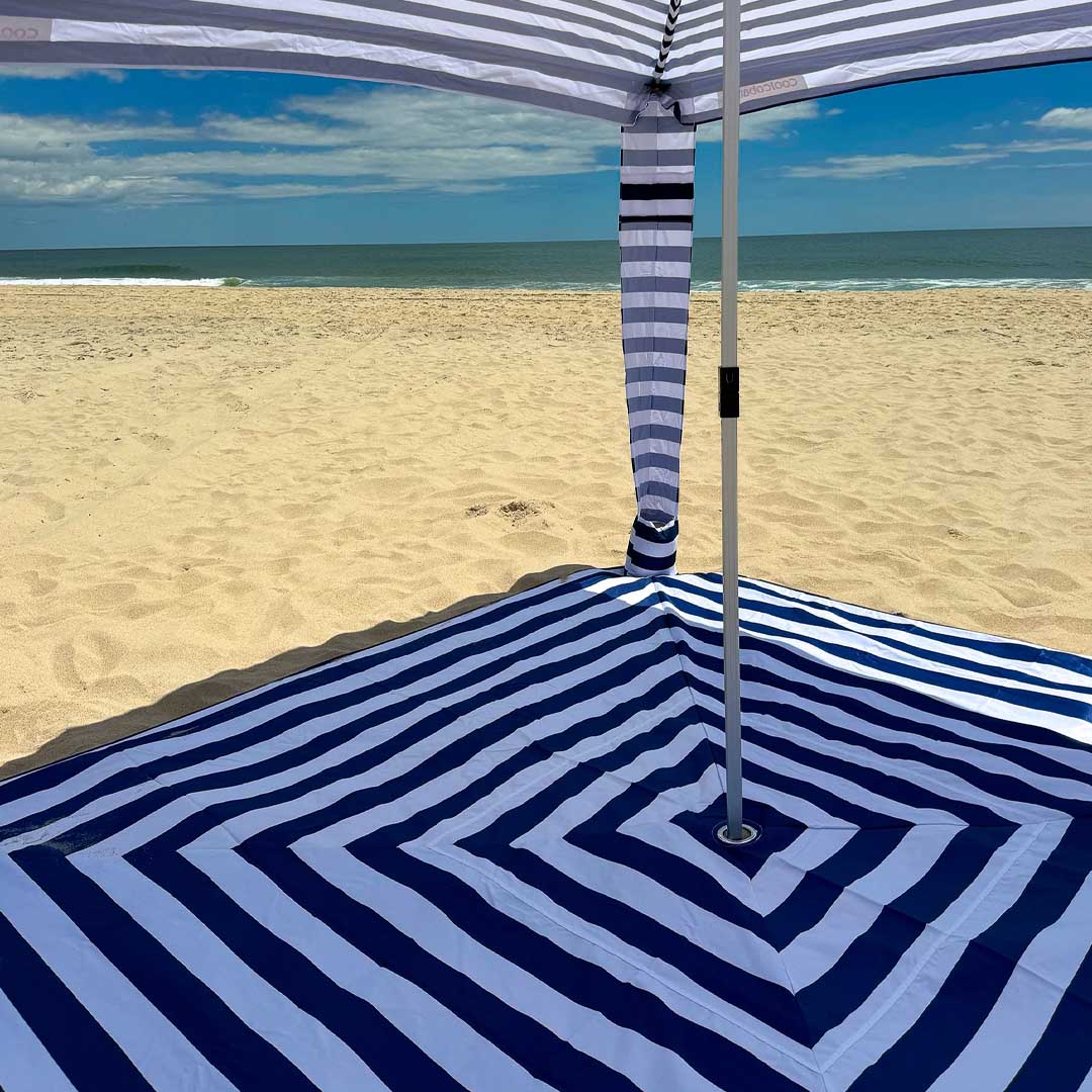 Beach Mat | Navy Stripes