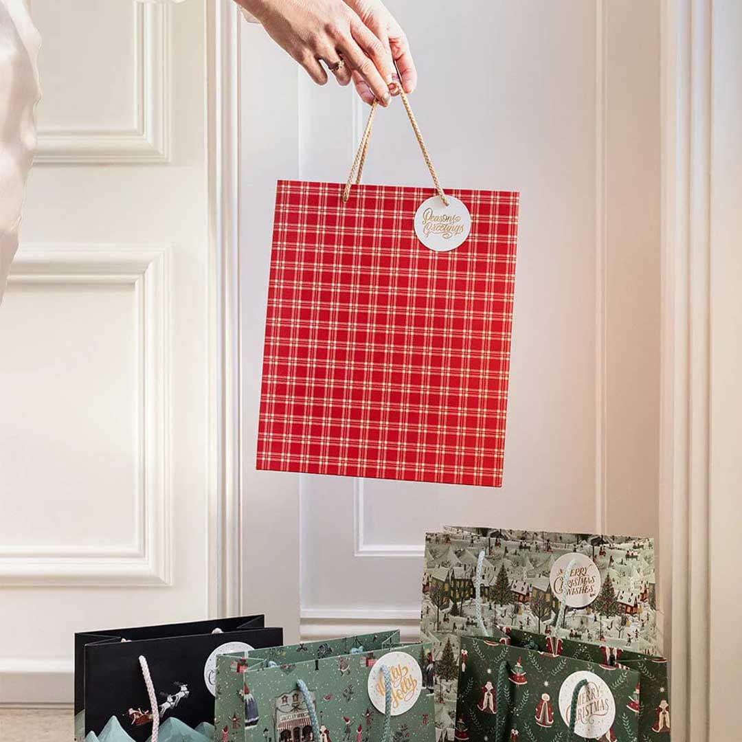Christmas Gift Bag | Red Check