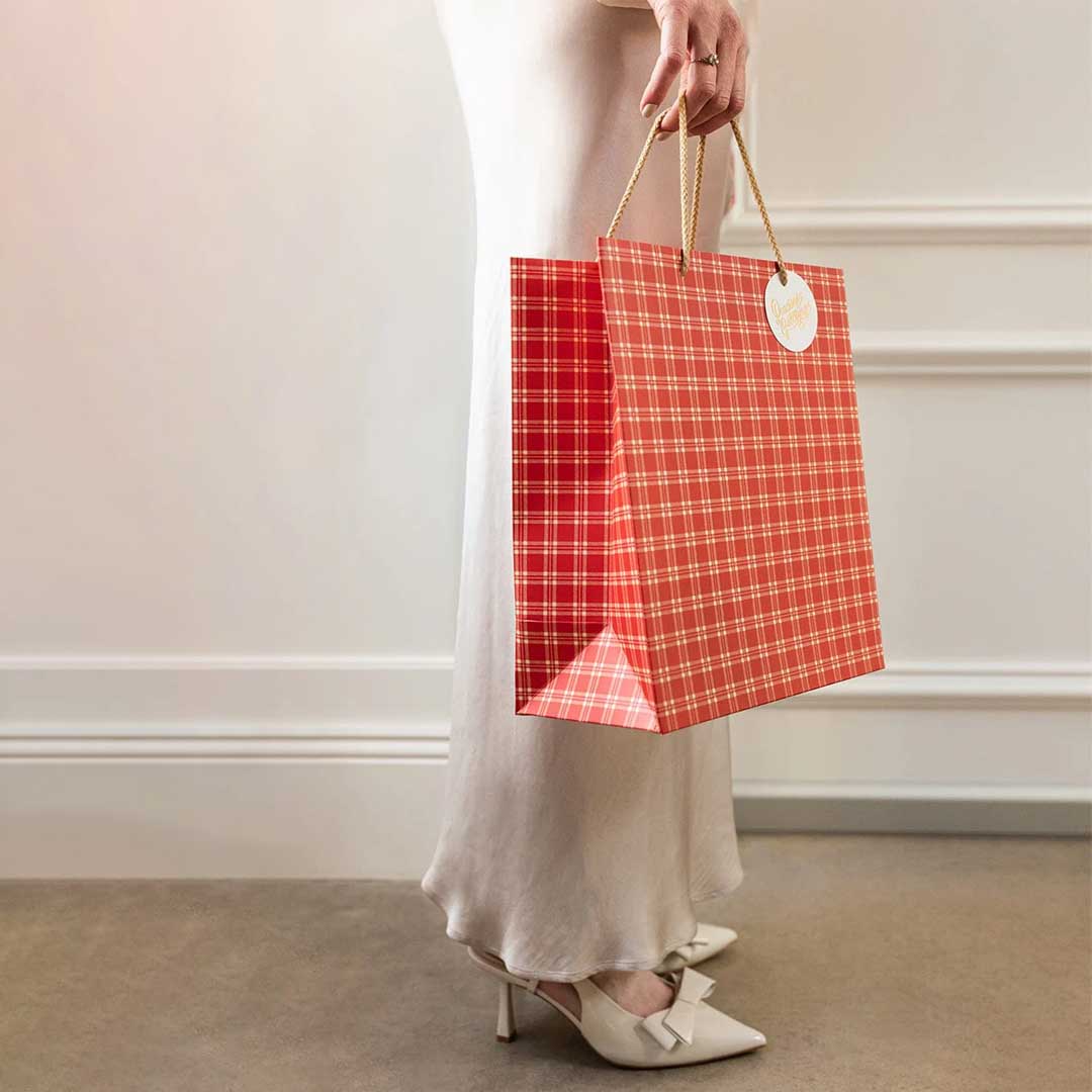 Christmas Gift Bag | Red Check