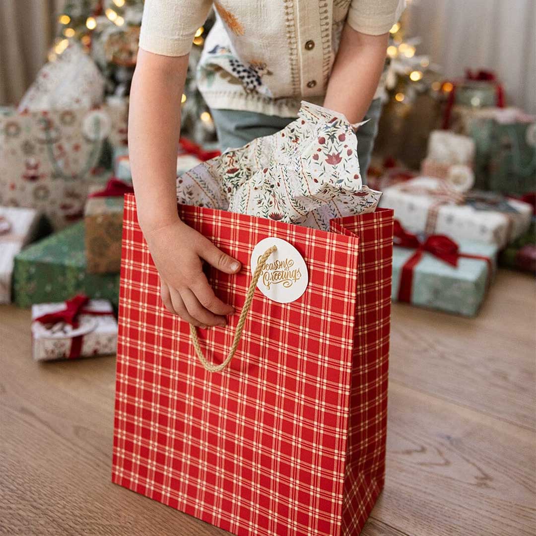Christmas Gift Bag | Red Check