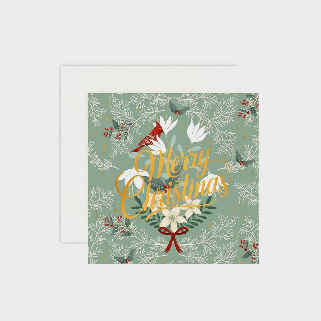 Small Christmas Card | Merry Christmas Songbird