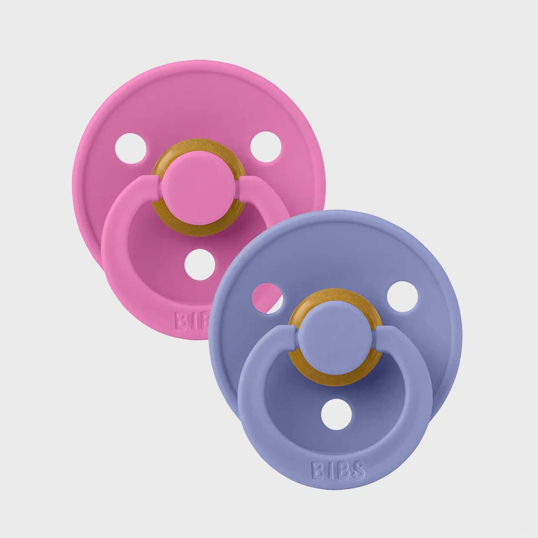 Bibs Dummies Twin Pack | Bubblegum / Peri