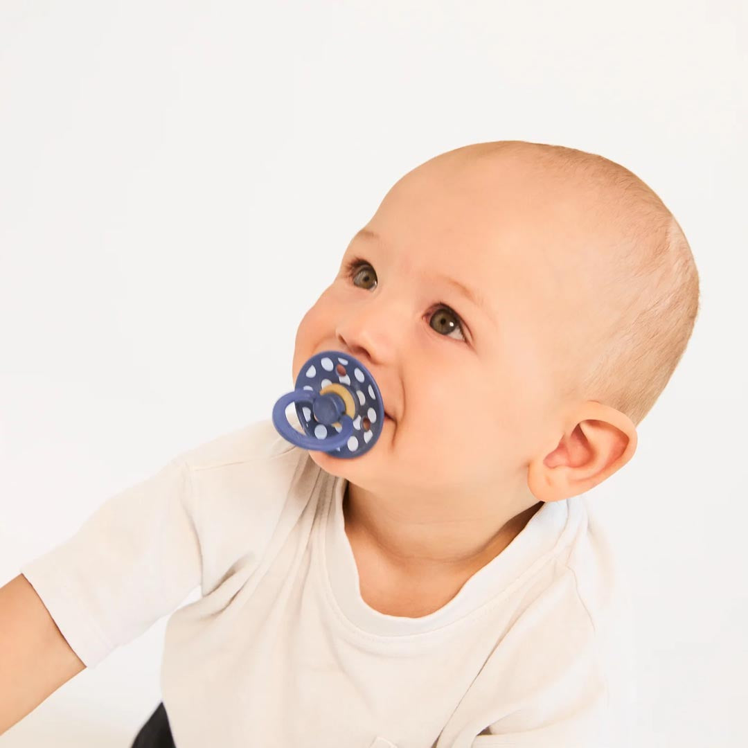 BIBS Studio Polka | Baby Blue Steel Blue