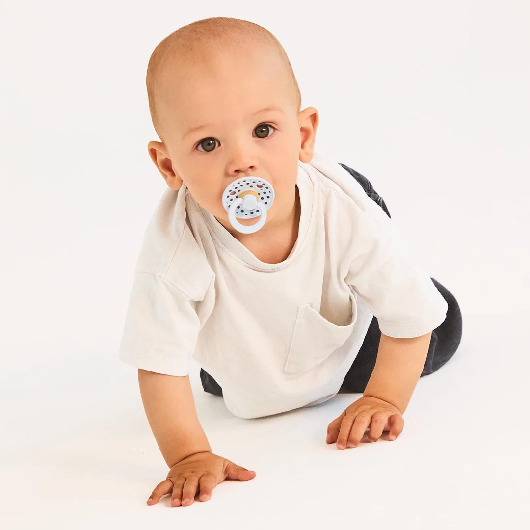 BIBS Studio Polka | Baby Blue Steel Blue