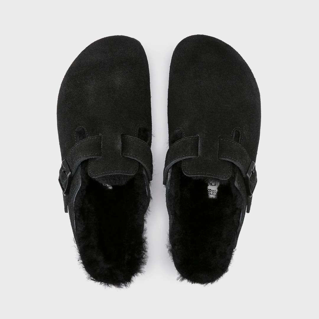 BOSTON | SHEARLING BLACK SUEDE LEATHER (Regular)
