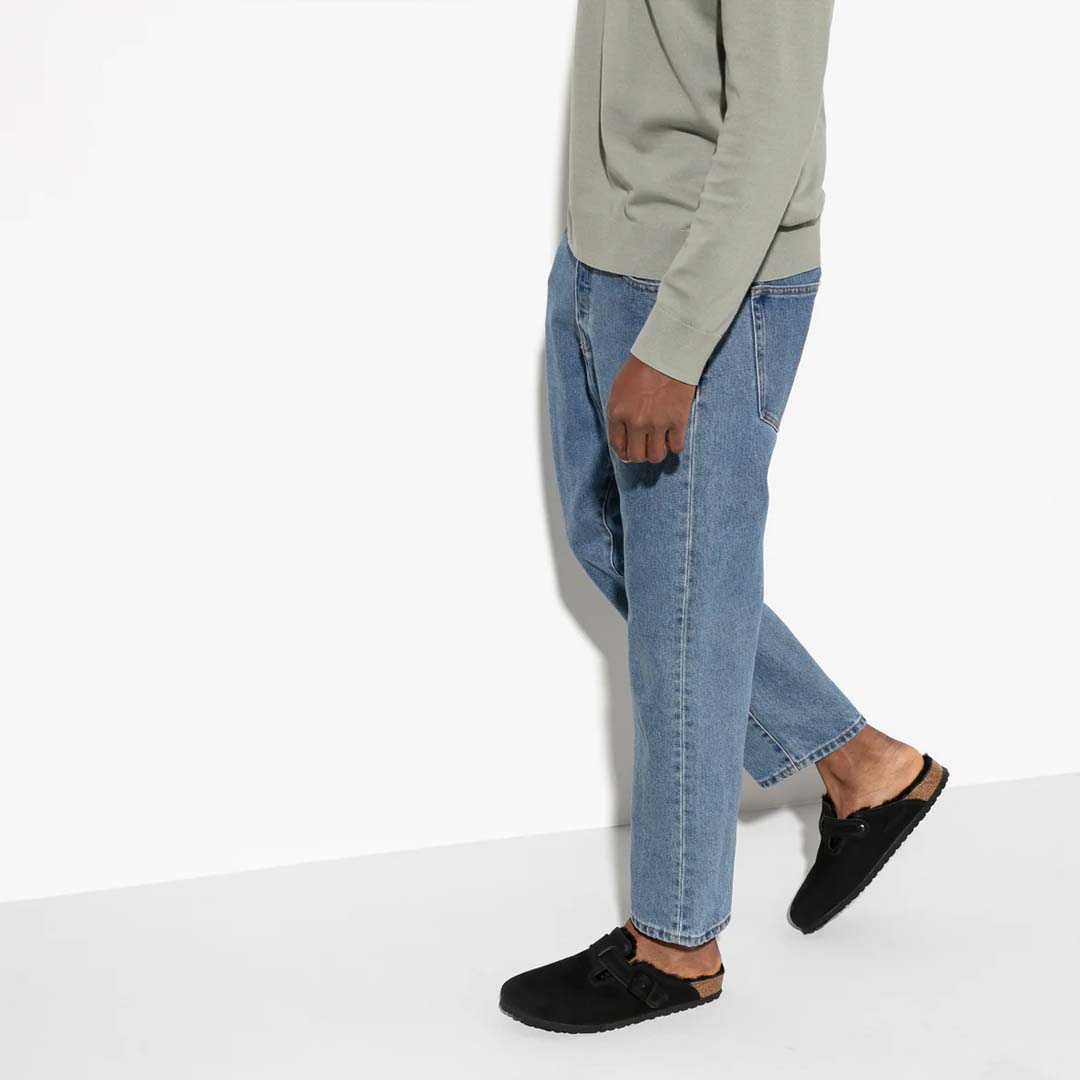 BOSTON | SHEARLING BLACK SUEDE LEATHER (Regular)