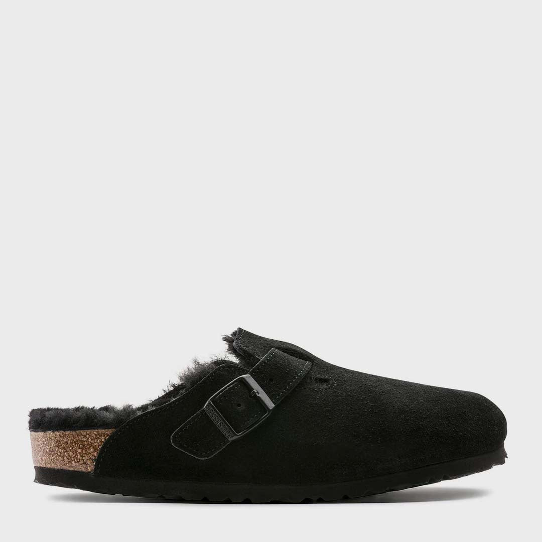 Boston | Shearling Black Suede Leather (Regular)