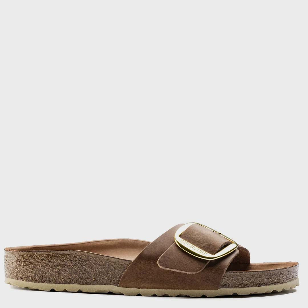Madrid | Big Buckle Cognac Oiled Leather (Narrow)