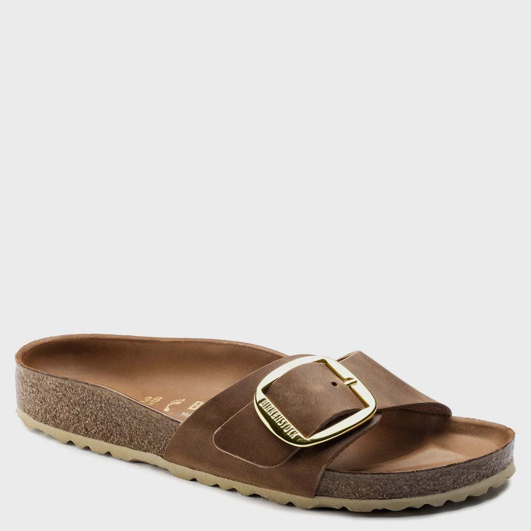 Madrid | Big Buckle Cognac Oiled Leather (Narrow)