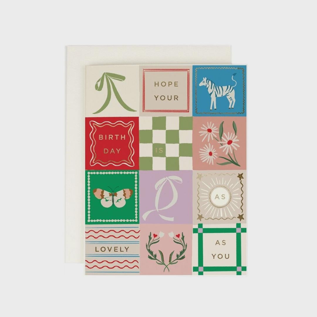 Birthday Card | Lovely As You Patchwork