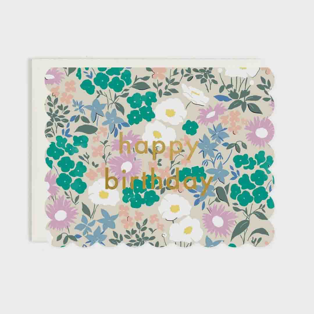 Birthday Card | Scalloped Floral
