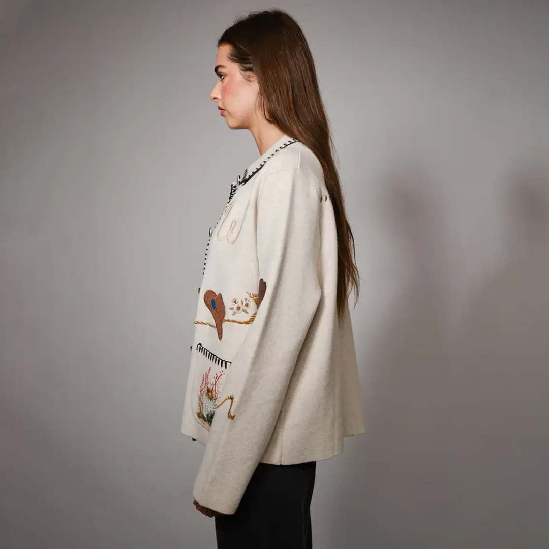 Motif Wool Jacket | Oatmeal