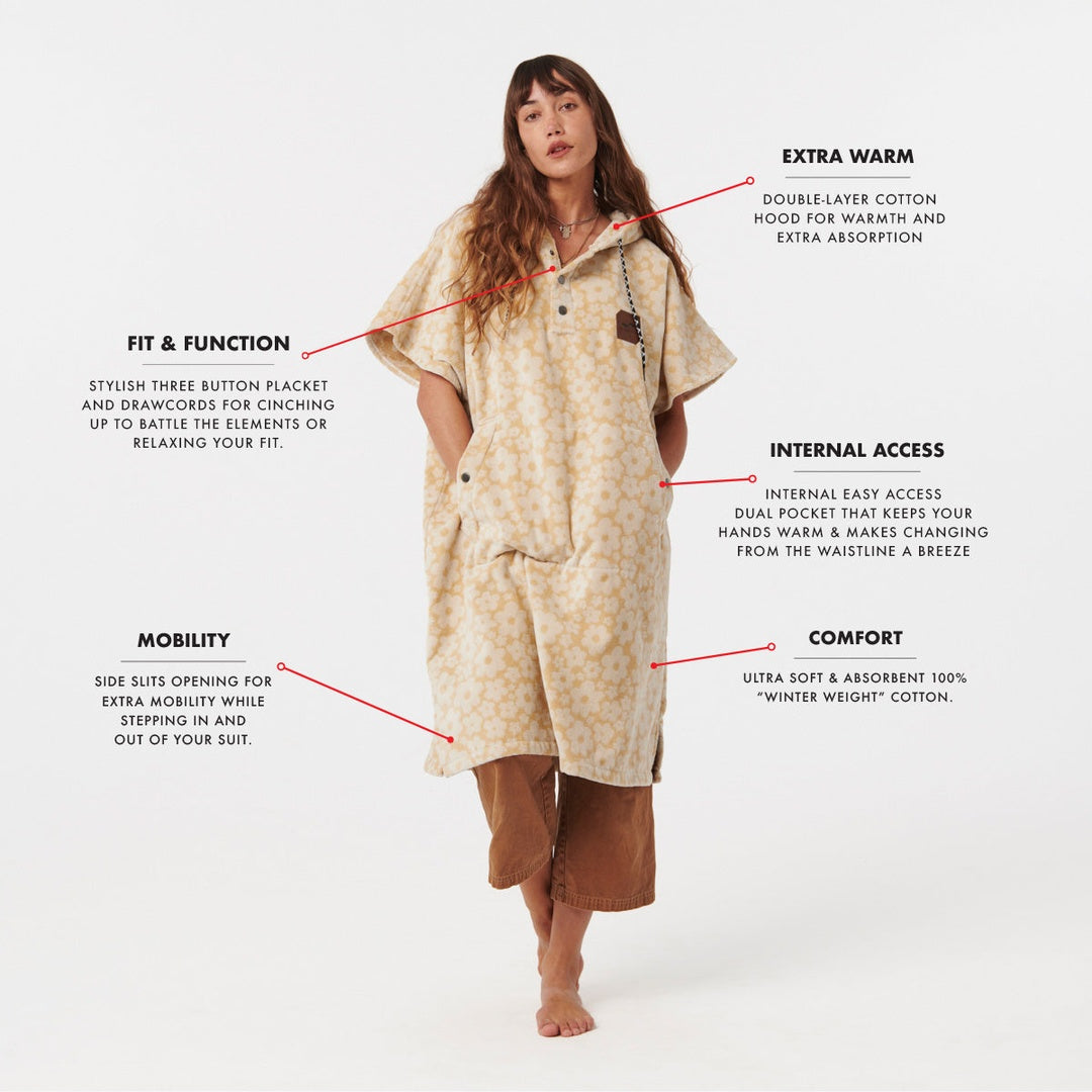 Ginny Extra-Warm Changing Poncho | Sandstone — supplier scene 10