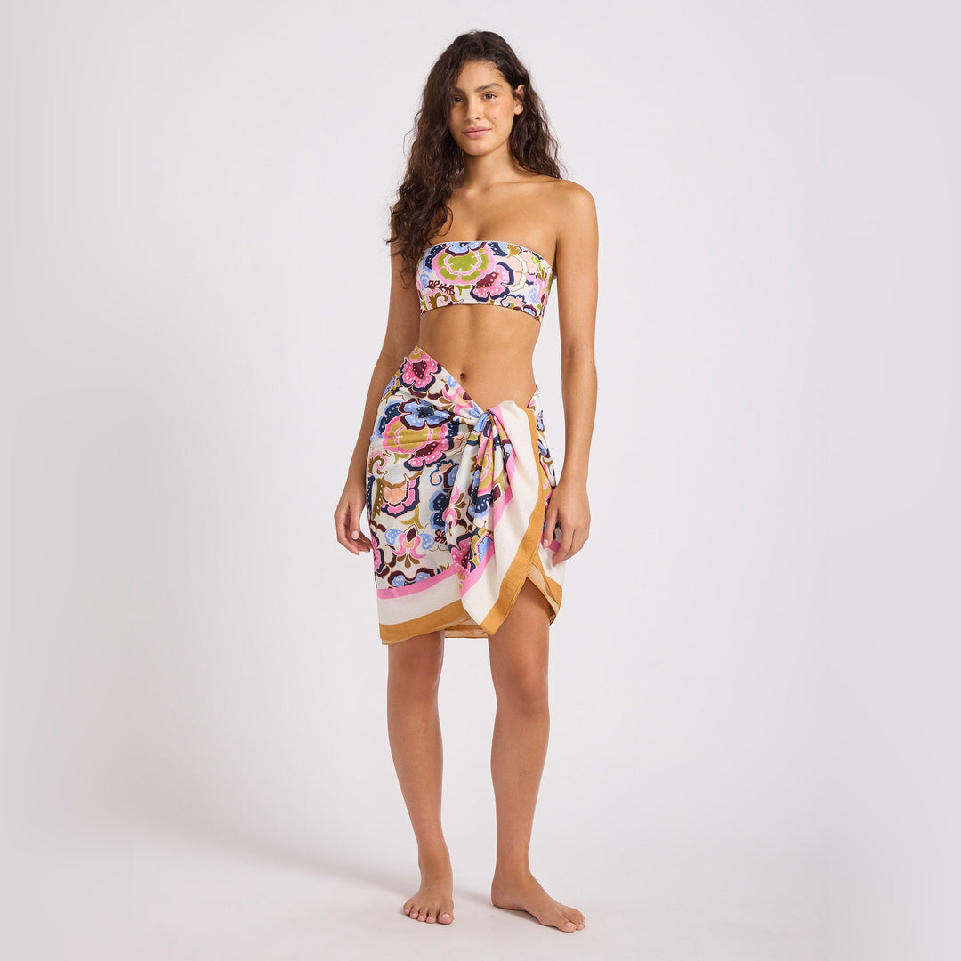 Floral Sarong | Vanilla image 6