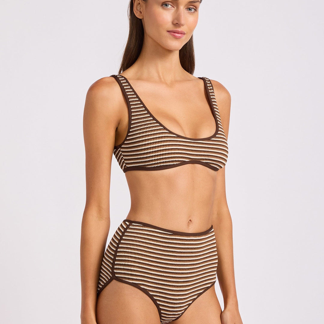 Scoop Neck Bikini Top | Mocha image 3