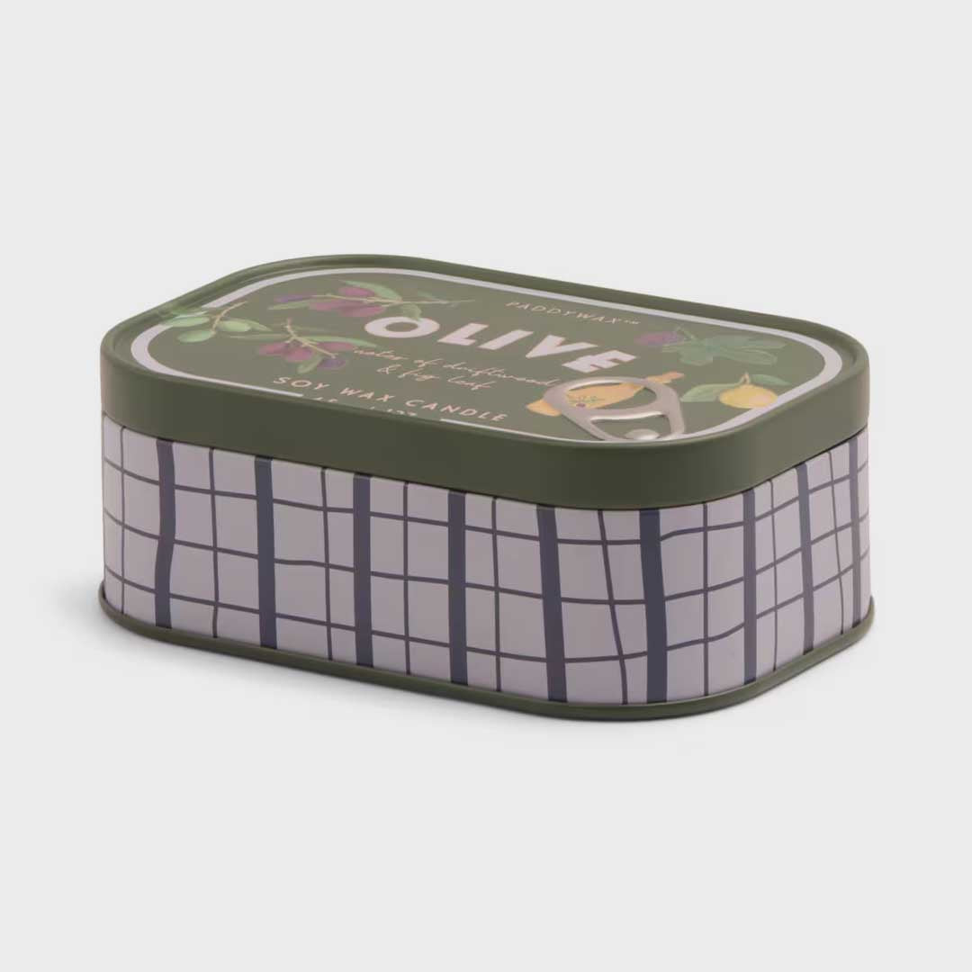 Bistro 4.5oz Olive Printed Tin Candle | Fig & Olive