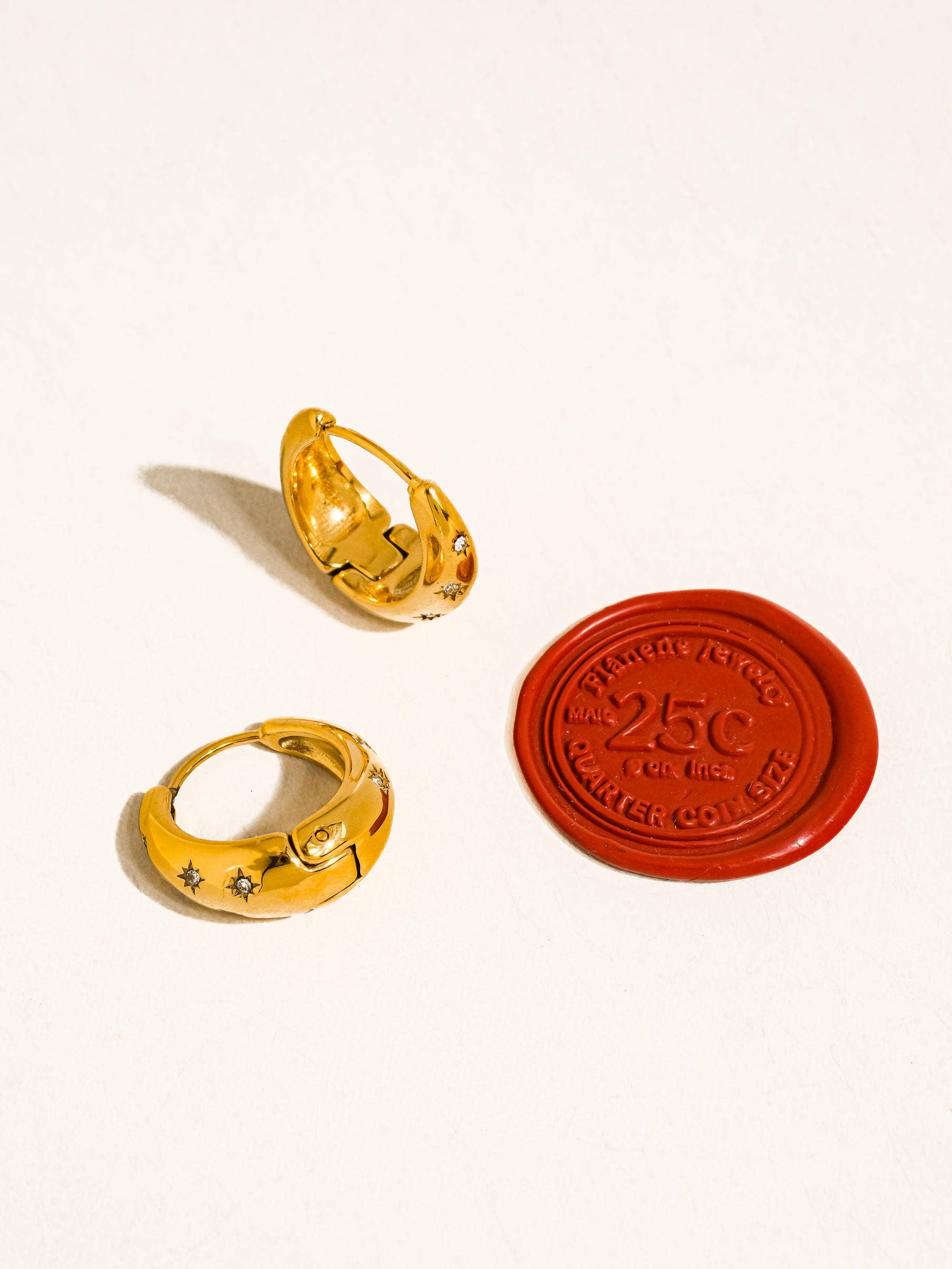 Solira Star Hoop Earring | 18K Gold