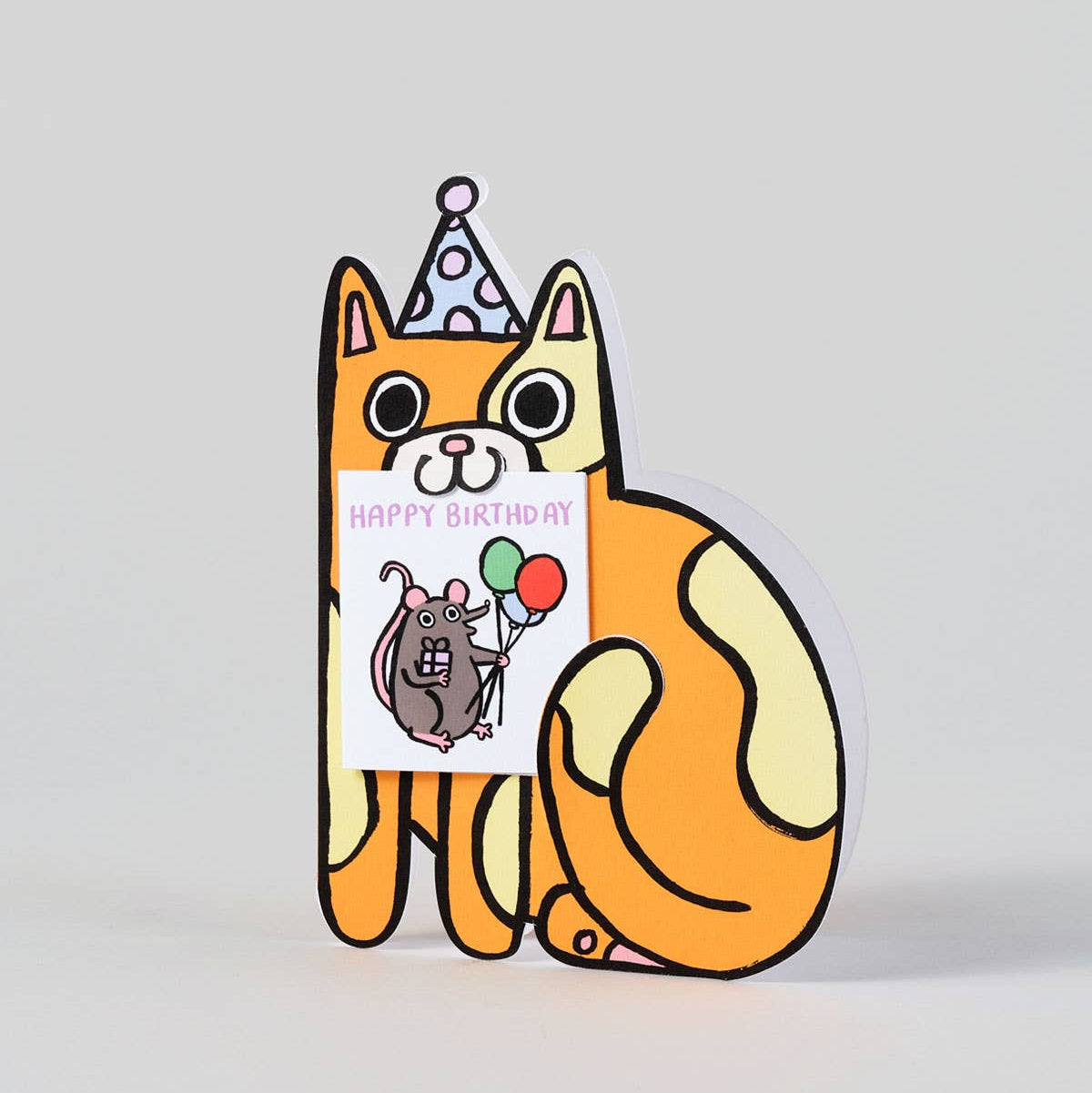 Birthday Card | Cat with Mini Card