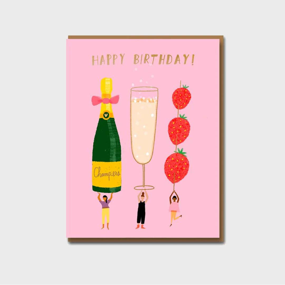 BIRTHDAY CARD | CHAMPAGNE WISHES